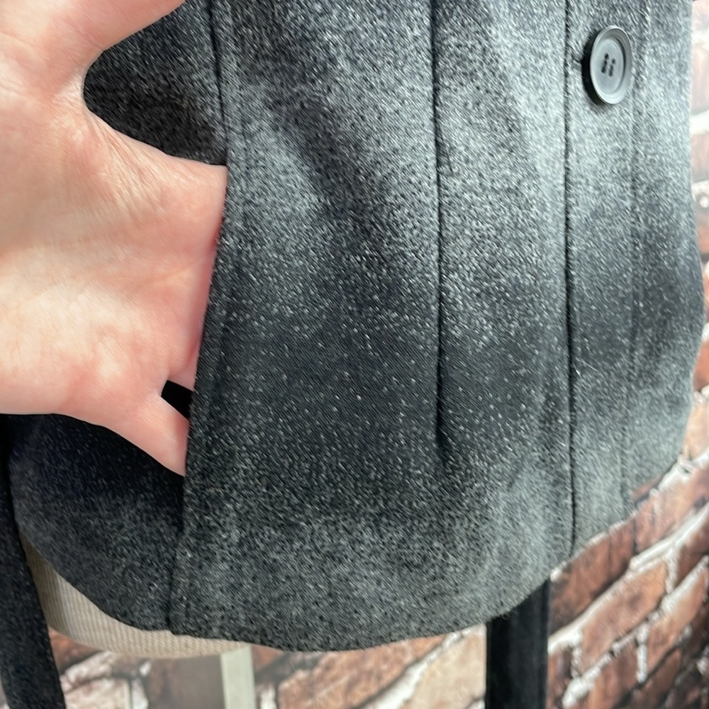 Amber Sun Jacket Women's M Medium Grey Black Buttons Collar - Picture 10 of 16